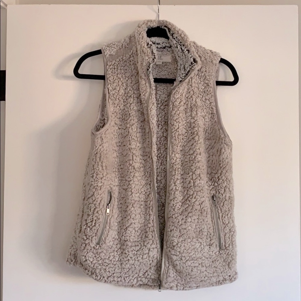 Thread & Supply beige sherpa vest
